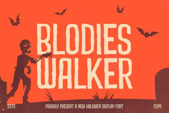 Blodies Walker Font for Halloween Campaigns