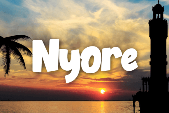 Nyore: A Display Font for Bold Campaigns