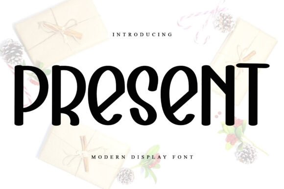 Present Typeface Review: Festive Branding with Whimsical Flair